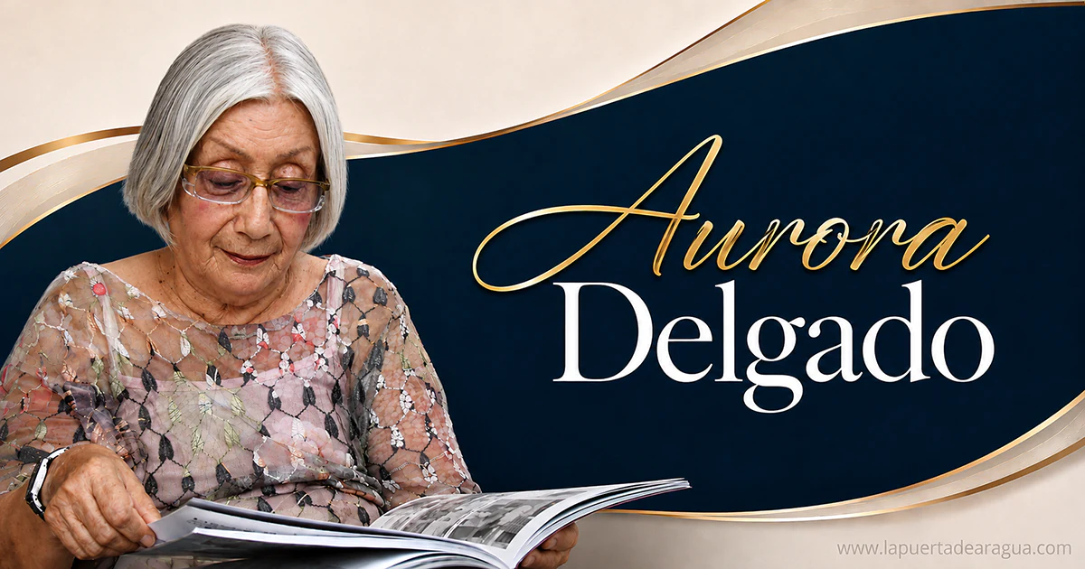 Aurora Delgado, educadora y promotora cultural de Las Tejerías, fundadora y primera presidenta de la Casa de la Cultura.