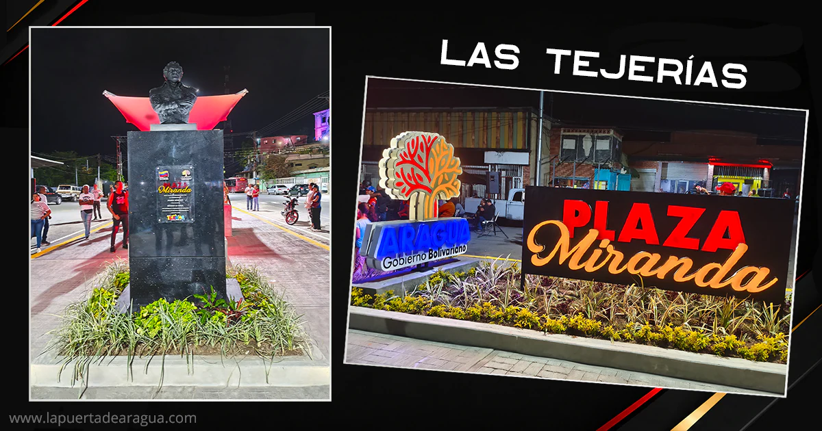 Plaza Miranda de Las Tejerías, espacio público construido en 1979 en homenaje al Generalísimo Francisco de Miranda.